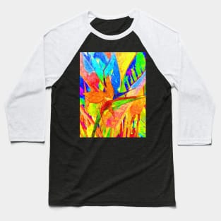 Bird of paradise plant with flower watercolor painting Baseball T-Shirt